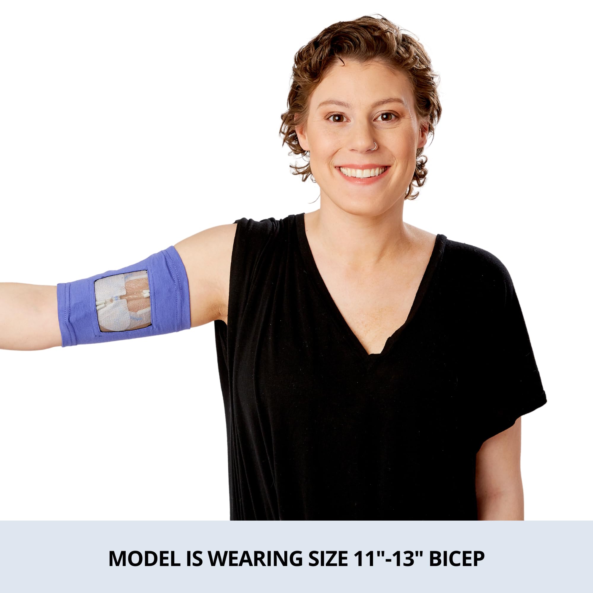 Care+Wear PICC Line Cover violet color detail with everyday wear appeal.