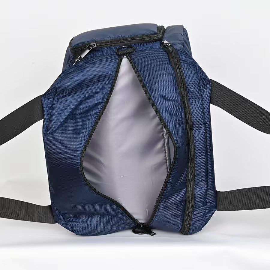 Carfany CPAP bag lower compartment keeping CPAP machine secure during transit.