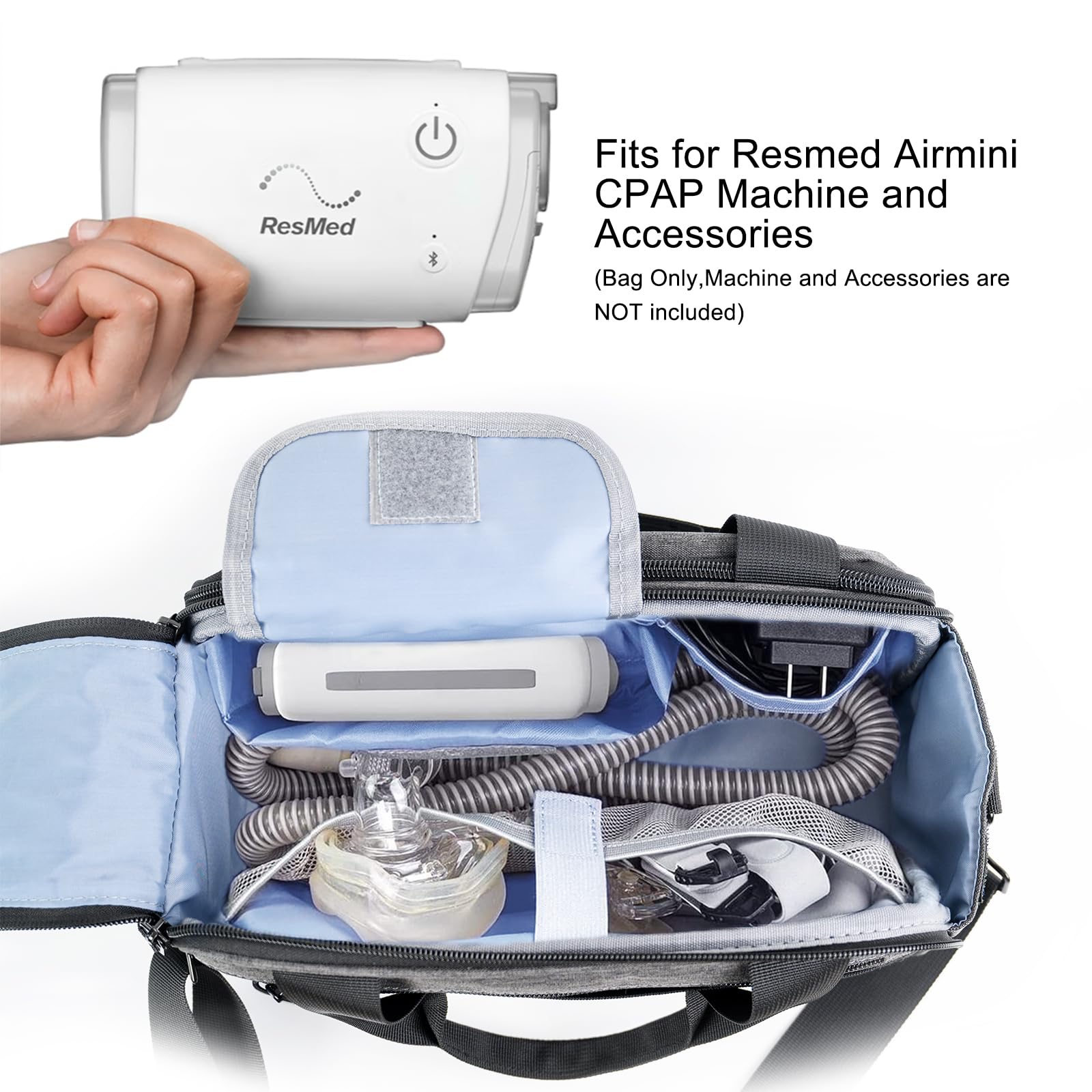 Carfany CPAP bag with water-resistant fabric protecting gear during travel