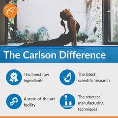 Carlson Acetyl L-Carnitine capsules stack, clean and organized.