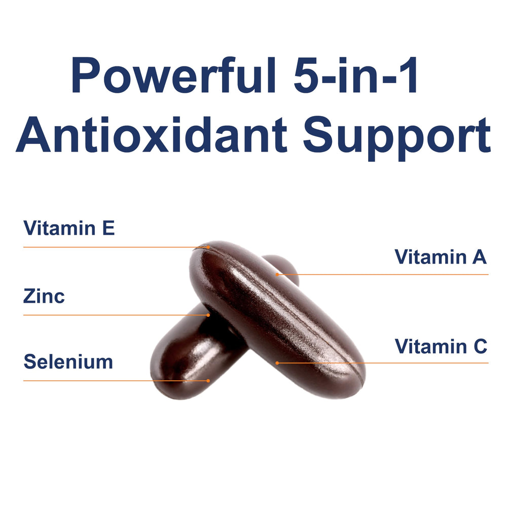 Carlson antioxidant blend packaging emphasizing key nutrients