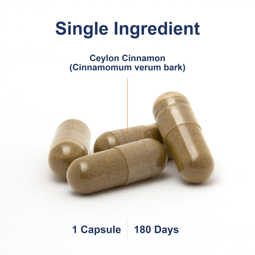 Carlson Ceylon Cinnamon label detail featuring True cinnamon from Cinnamomum verum.