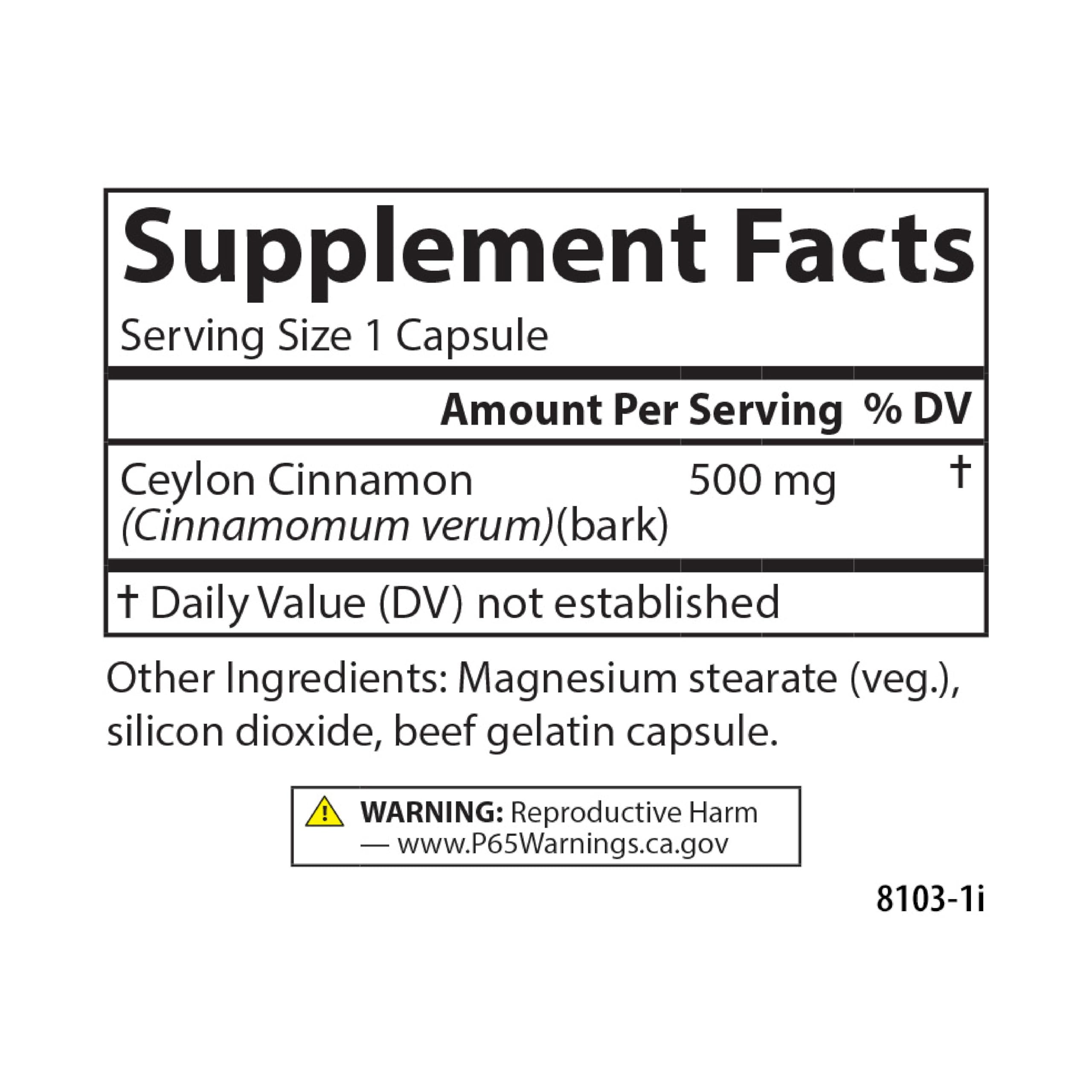 Carlson Ceylon Cinnamon texture closeup shows smooth capsules.