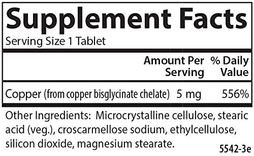 Carlson chelated copper tablets closeup high absorption for daily wellness