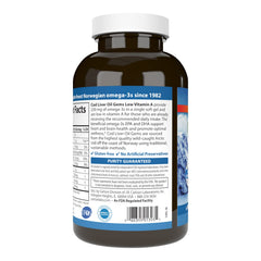 Carlson Cod Liver Oil Gems label detail highlights quality and origin