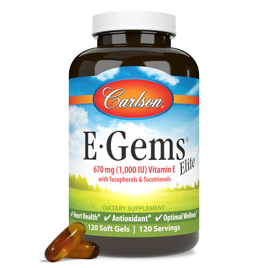 Carlson E-Gems Elite bottle pour showing convenient daily dosing