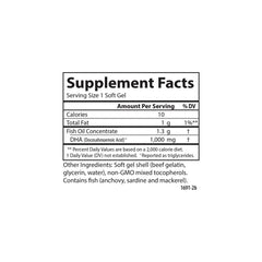 Carlson Elite DHA Gems wild-caught sourcing icon signals responsible omega-3 partnerships.