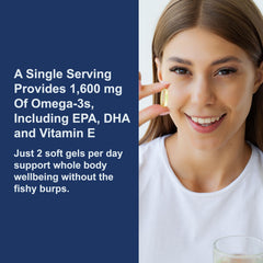 Carlson Elite Omega-3 Gems bottle on kitchen counter for daily routine.