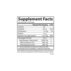 Carlson Elite Omega-3 label emphasizing purity and testing