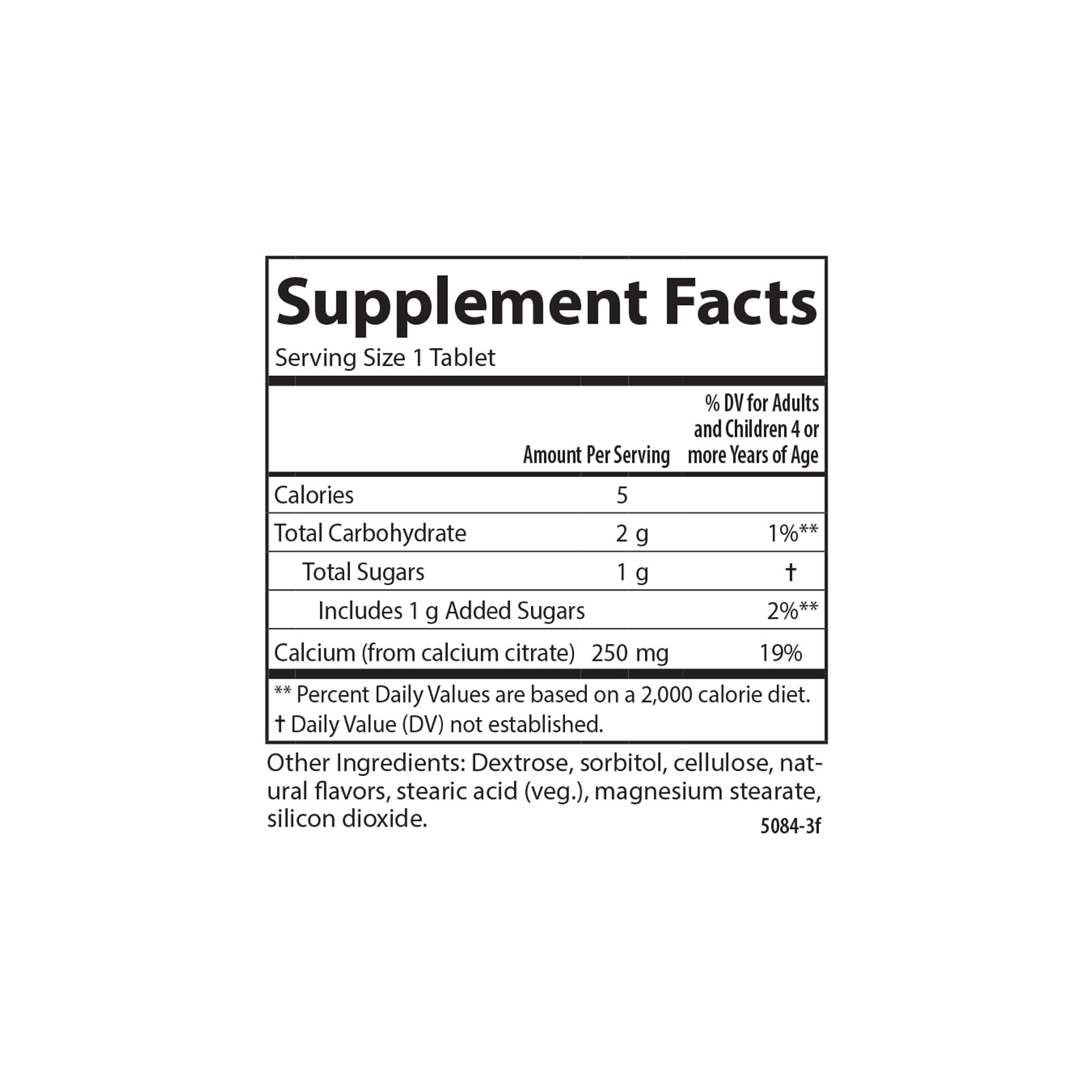 Carlson Kid's Chewable Calcium 250 mg vanilla tablets offer easy daily calcium intake.