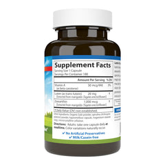 Carlson Lutein & Greens capsules close-up showing vegetarian formula.