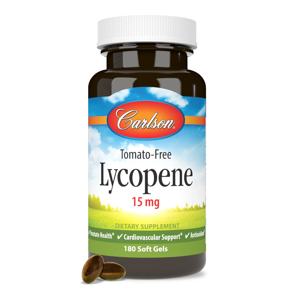 Tube packaging highlights potency and quality assurance for Carlson Lycopene.