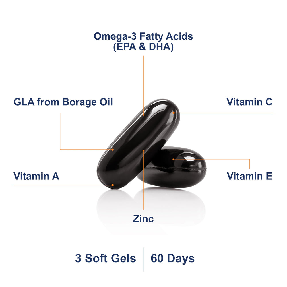 Carlson Moistur-eyes label closeup highlights ingredients for ocular moisture support.
