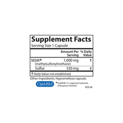 Carlson MSM capsules ready for daily joint and skin support.