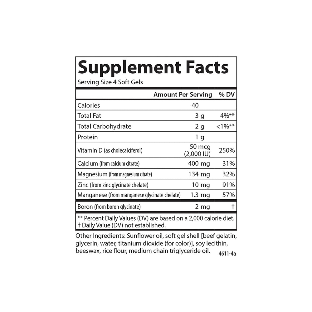 Carlson Nutra-Support supplement with magnesium and boron for mineral balance