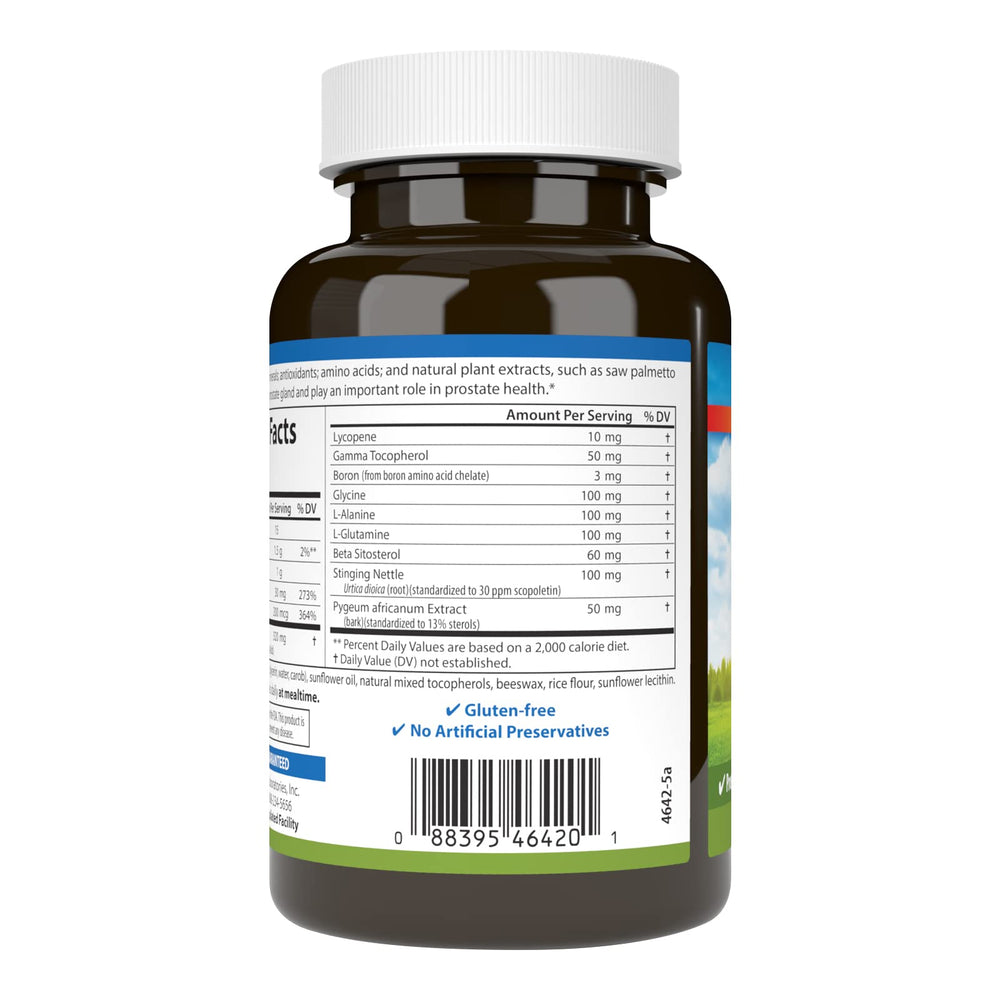 Carlson Nutra-Support Prostate with saw palmetto close-up of botanicals