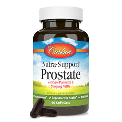 Carlson Nutra-Support Prostate softgel close-up for easy swallowing