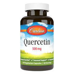 Carlson Quercetin bottle front view highlighting seasonal wellness support