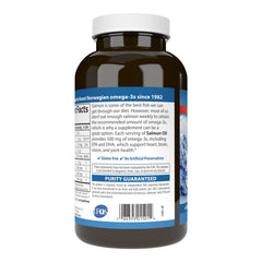 Carlson Salmon Oil wild-caught label highlighting sustainable sourcing
