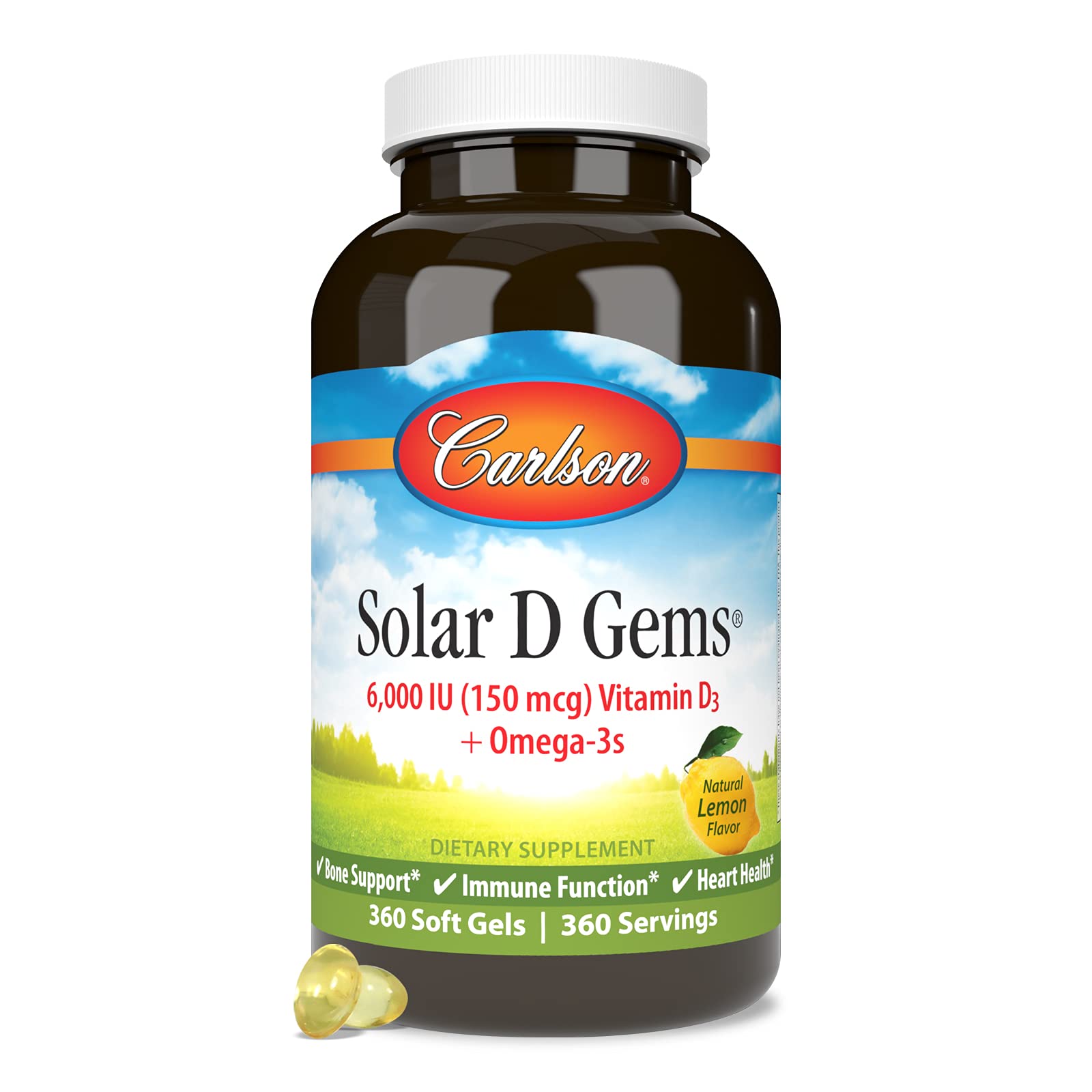Carlson Solar D Gems in a kitchen setting for daily wellness routine