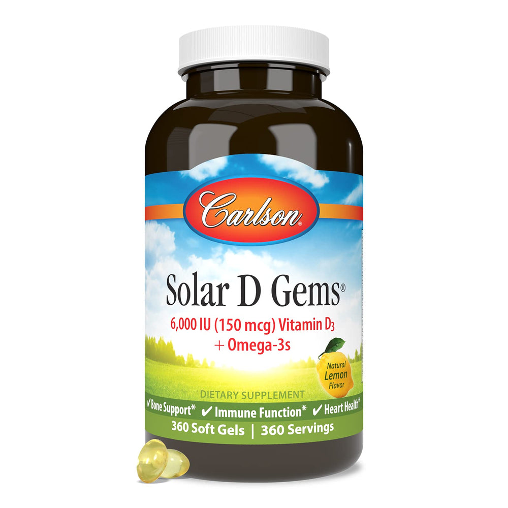 Carlson Solar D Gems in a kitchen setting for daily wellness routine