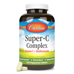 Carlson Super-C Complex daily-dose chart indicating suggested use for consistency
