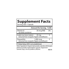 Carlson Lutein & Greens capsules on a clean surface for daily use.