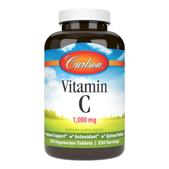 Carlson Vitamin C 1,000 mg bottle front showing packaging and trust