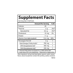 Carlson wild-caught fish oil label with IFOS certification signals trusted quality.