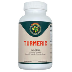 Carnivora Turmeric bottle front showing vegan capsules for joint and digestive support.