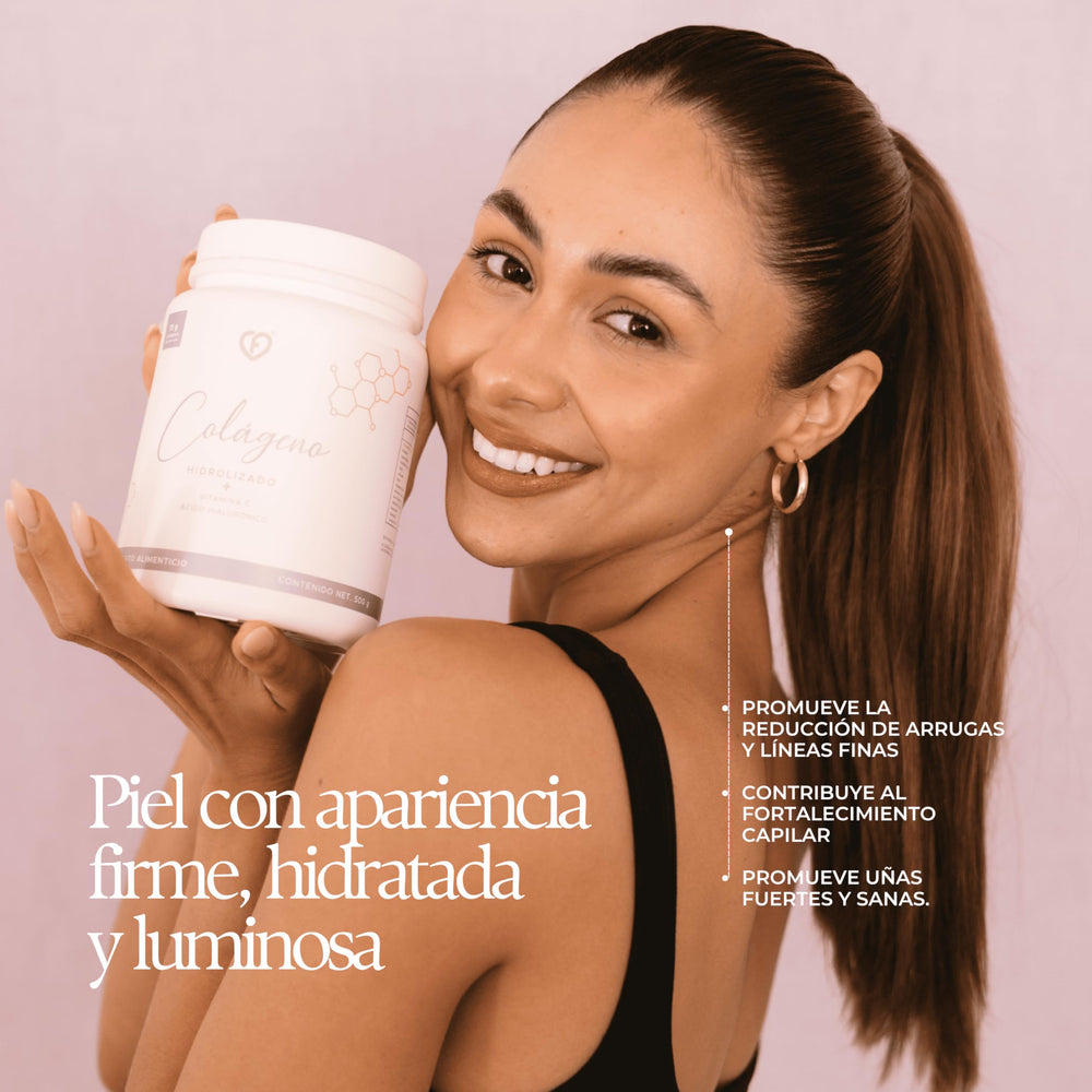 Caro FIT collagen powder with measuring scoop for easy mixing