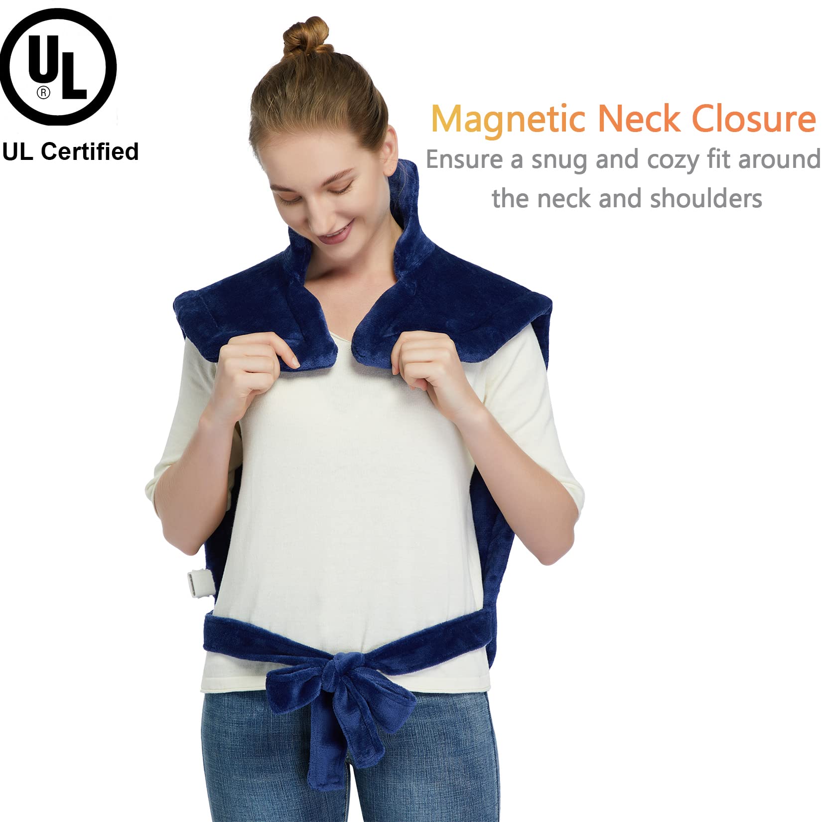 CAROMIO fast-heating technology delivers quick soothing warmth on contact.