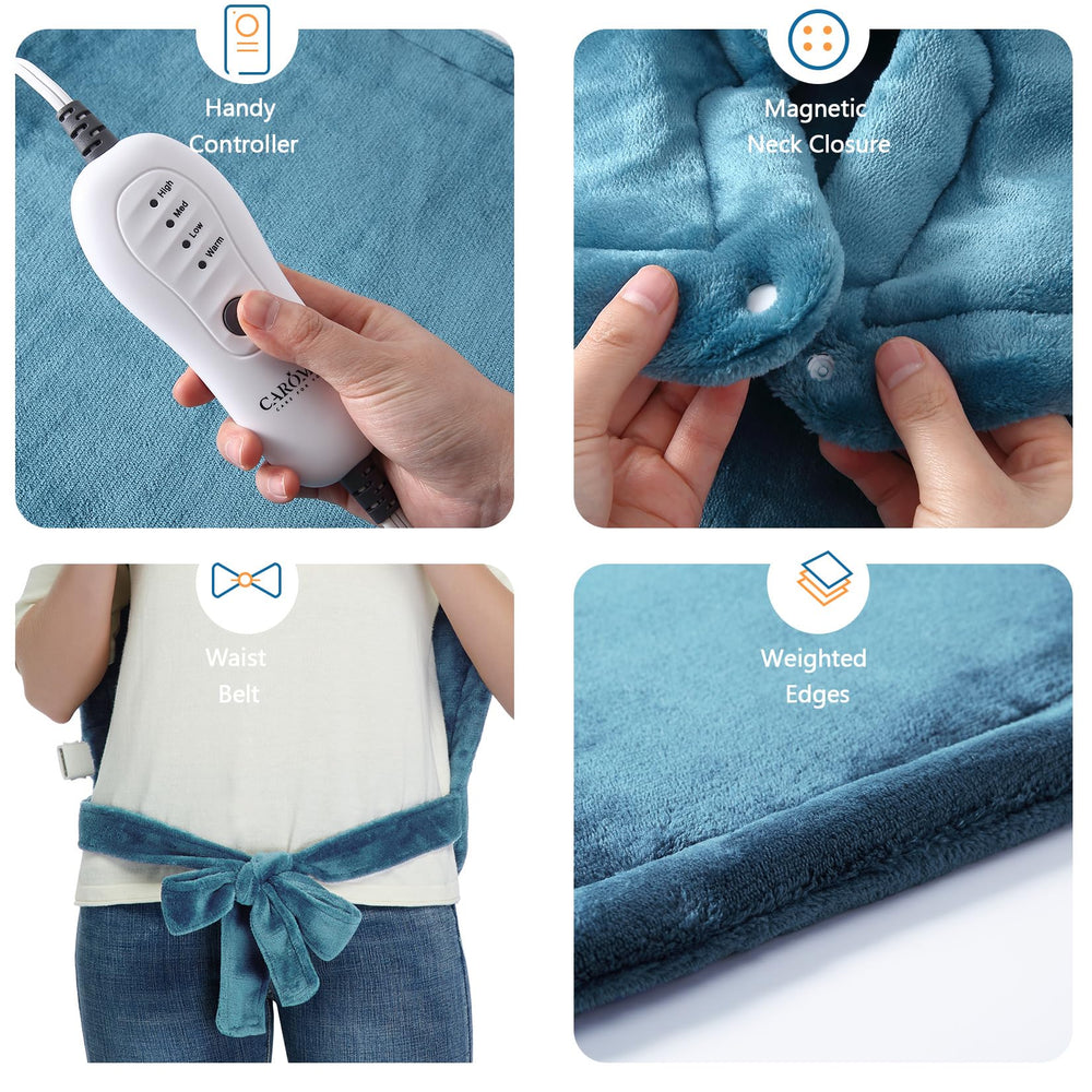 CAROMIO heating pad UL certified and OEKO-TEX STANDARD 100 safety features