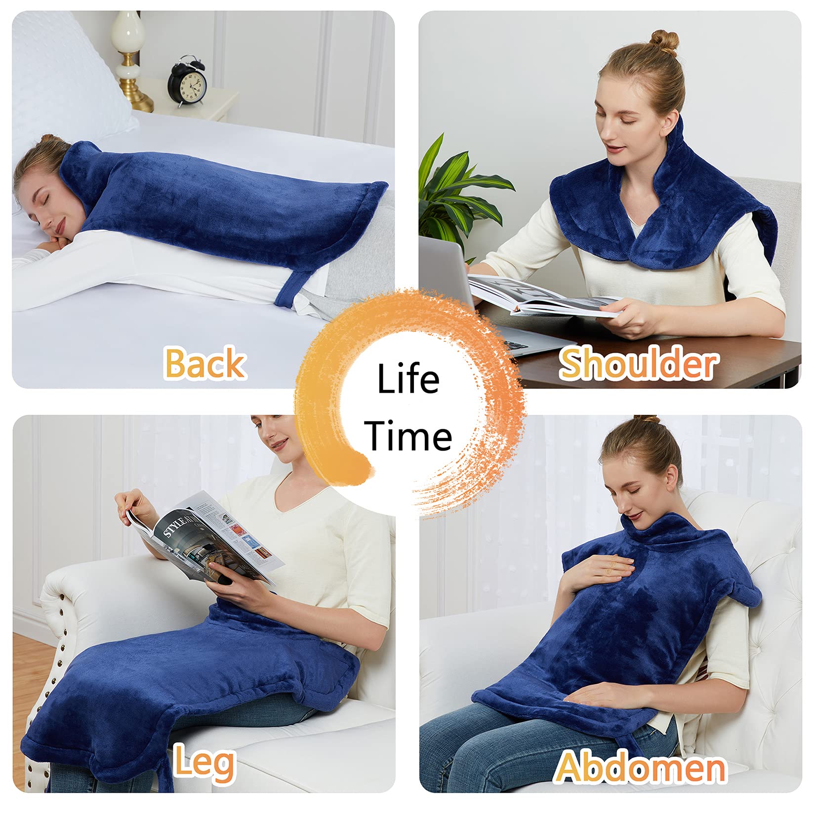CAROMIO weighted edges and straps keep the wrap securely in place.