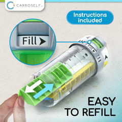 CARROSELF compact-pill-storage-box fits on counters for quick, reachable doses
