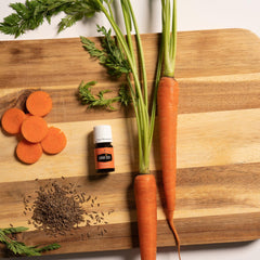 Carrot Seed Oil 5 ml bottle highlighting soothing skincare benefits and natural moisturization.