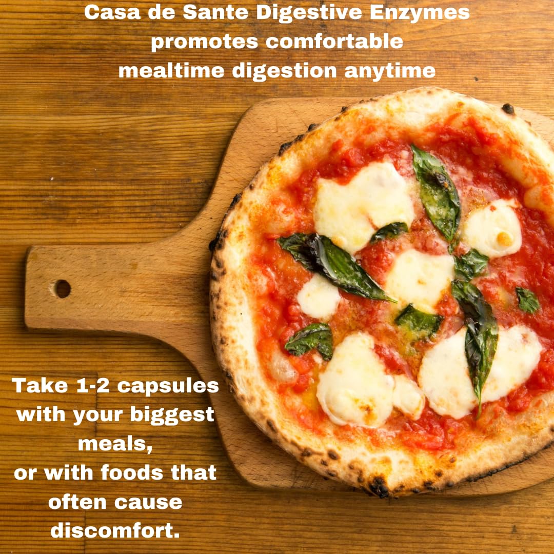 Casa de Sante cellulase capsules helping fiber-rich foods release nutrients.