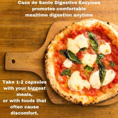 Casa de Sante cellulase capsules helping fiber-rich foods release nutrients.