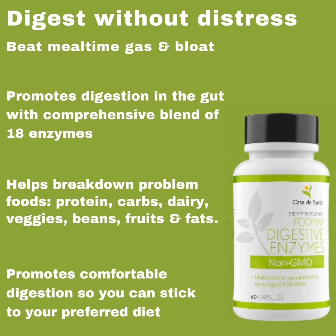 Casa de Sante lactase capsules designed to aid dairy digestion and lactose comfort.