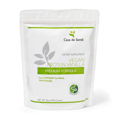 Casa de Sante Vanilla Protein Powder bottle for a creamy daily shake