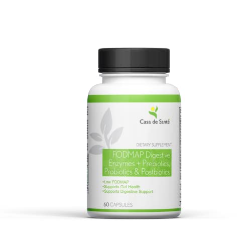 Casa de Sante FODMAP Digestive Enzymes capsules close-up highlighting the enzyme blend.