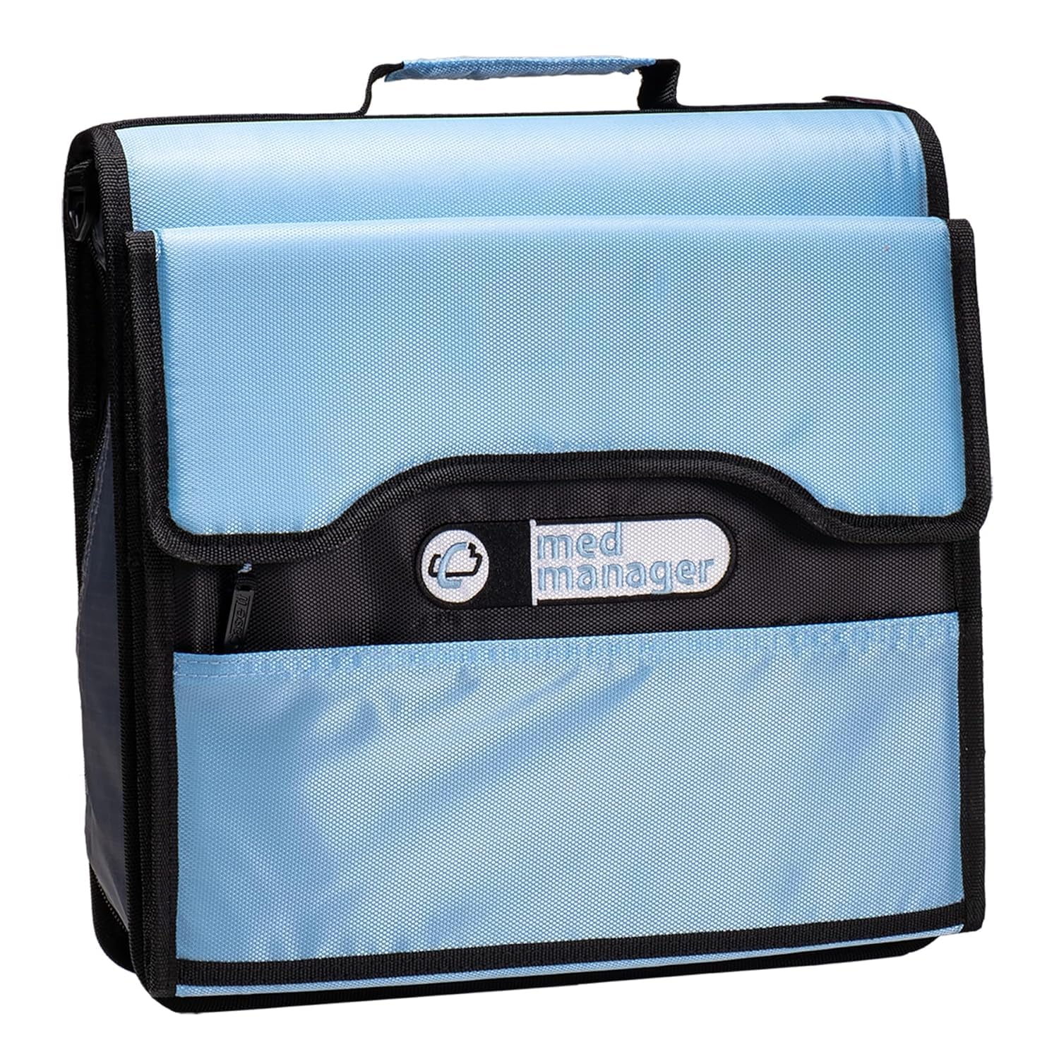 Case-It Med Manager binder with open layout for quick medication access.