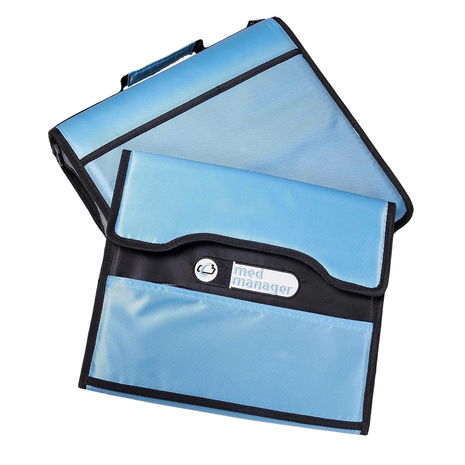 Case-It Med Manager detachable 6-pocket 5-tab file folder keeps records organized.