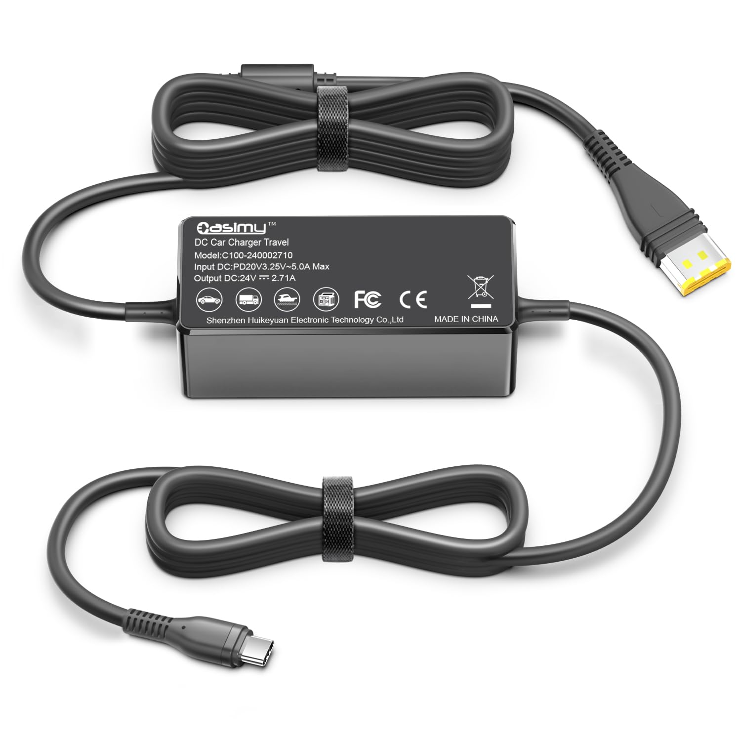 Casimy PD USB-C 20V to 24V AirMini cable powering CPAP on the go