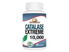 Catalase Extreme bottle front showing 10,000 IU catalase blend for hair support