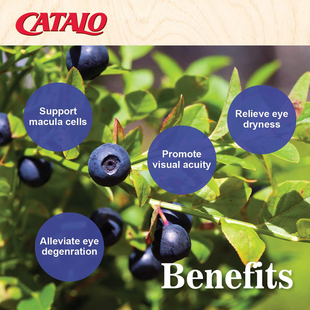 CATALO Bilberry Eyebright Extract Gold packaging USA emphasizes quality manufacturing.