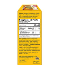 CATALO softgel being chewed by a child, kid-friendly texture for routine.