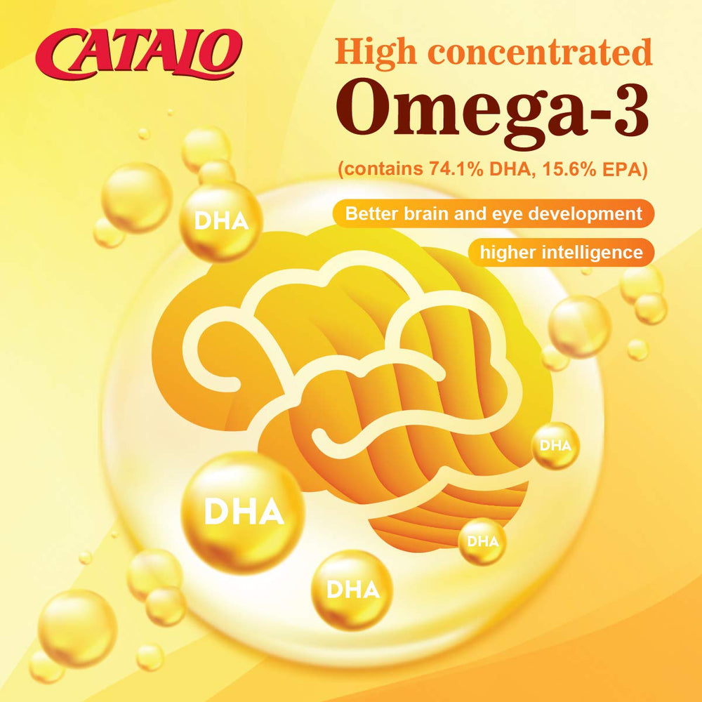 CATALO bright packaging designed to attract kids and parents.