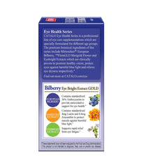 CATALO label detail lists Bilberry, Eyebright, Lutein, Zeaxanthin for eye support.