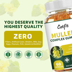 Catfit Mullein Gummies undergoing quality-control checks in a lab.